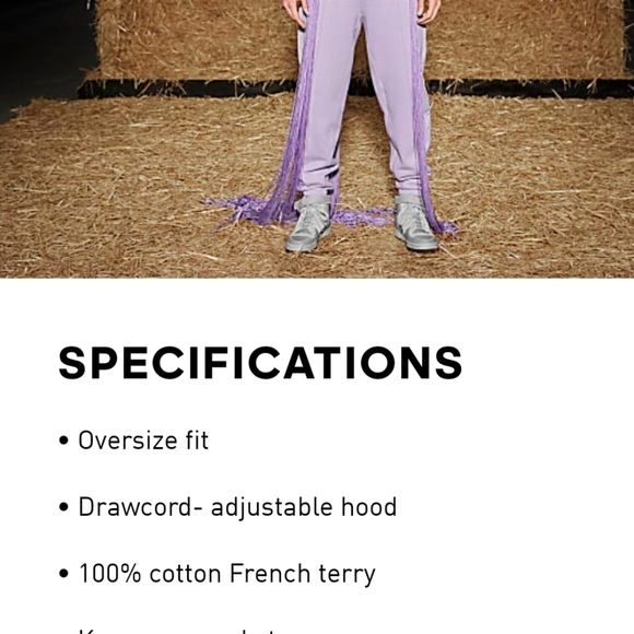 Ivy Park x Adidas Rodeo Hoodie Purple Glow Sz L - Picture 4 of 5